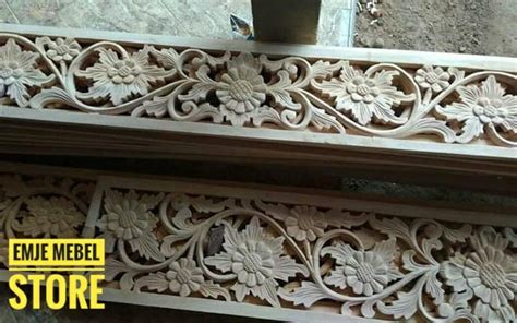 Jual Lis Plang Kayu Mahoni Ukiran Tempel Ukir Ornamen Dinding Di Lapak