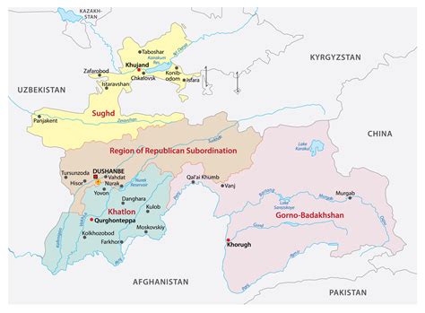 Bản đồ Nước Tajikistan Tajikistan Map Khổ Lớn Năm 2023