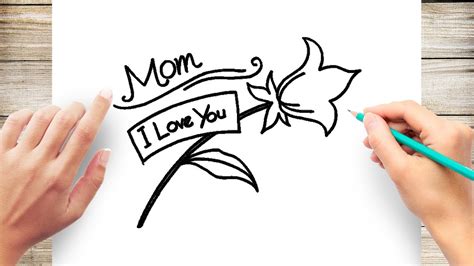 How To Draw Mothers Day Easy Youtube