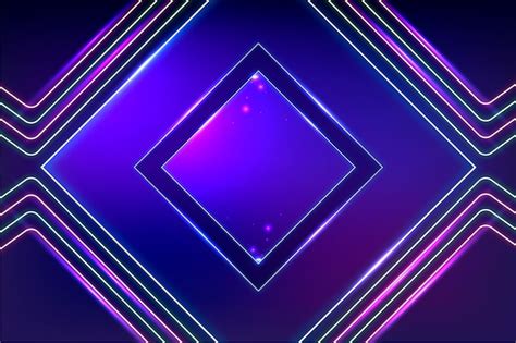 Free Vector Realistic Neon Lights Background