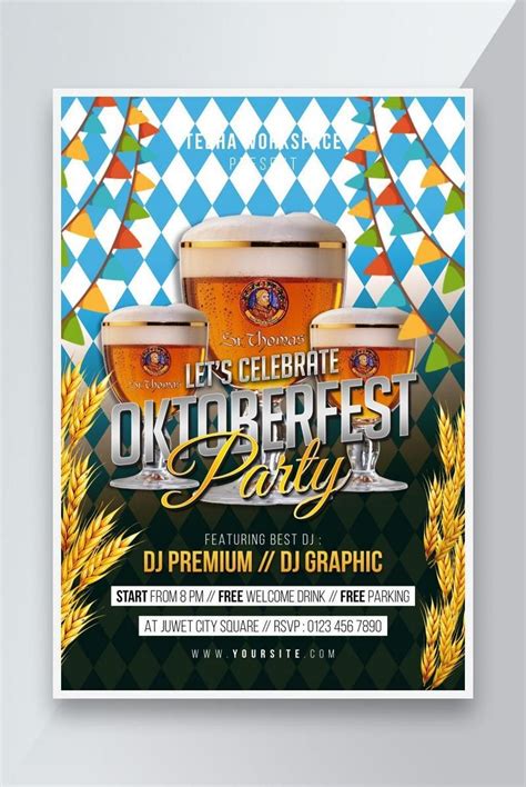 Oktoberfest Party Promotion Flyer Or Poster Templatepikbesttemplates