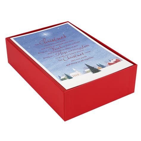 Hallmark Christmas Boxed Cards Church Blessings 40 Cards And 40