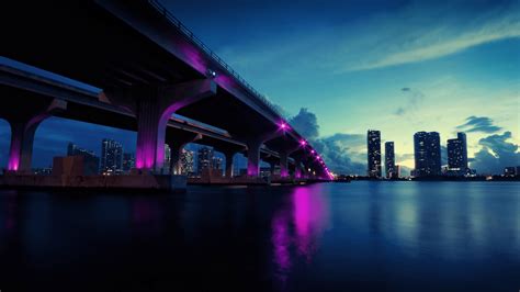 Miami Skyline Hd Wallpapers Wallpaper Cave