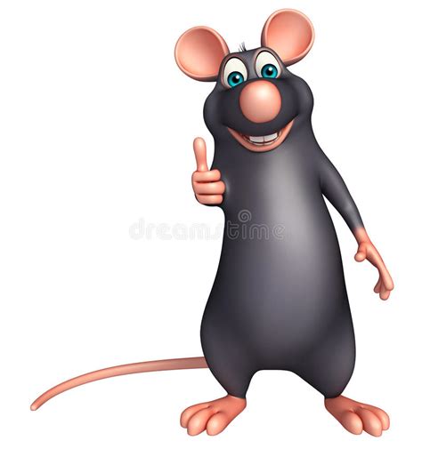 Thumbs Up Rat Cartoon Character Stock Illustration Illustration Of