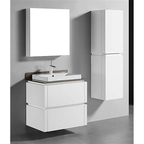 Made from solid and engineered wood this vanity is adorned with slim metallic handles. Madeli Cube 30" Wall-Mounted Bathroom Vanity for Glass ...