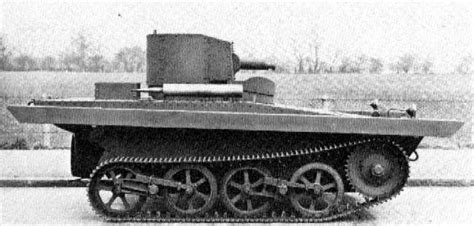 Photo Side View Of A Vickers Carden Loyd A4e12 Light Amphibious Tank