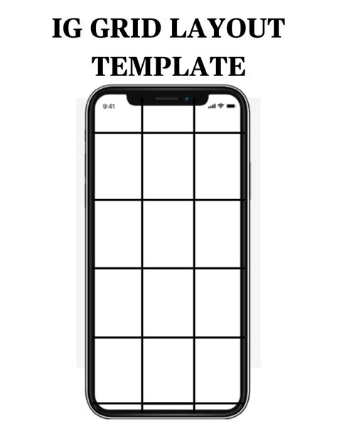 Printable Instagram Grid Layout Template Etsy