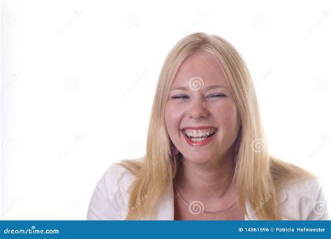 Blonde Girl Laughing Out Loud Royalty Free Stock Image Image 14861696