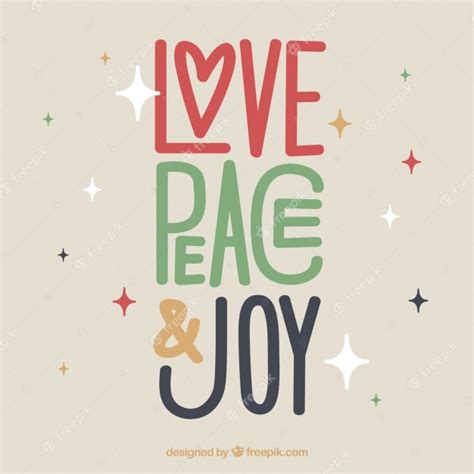 Love Peace And Joy Vector Free Download