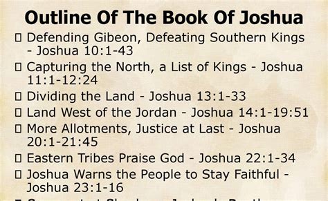 Book Of Joshua Summary Pdf Bible Summary A Summary Of The Whole Bible