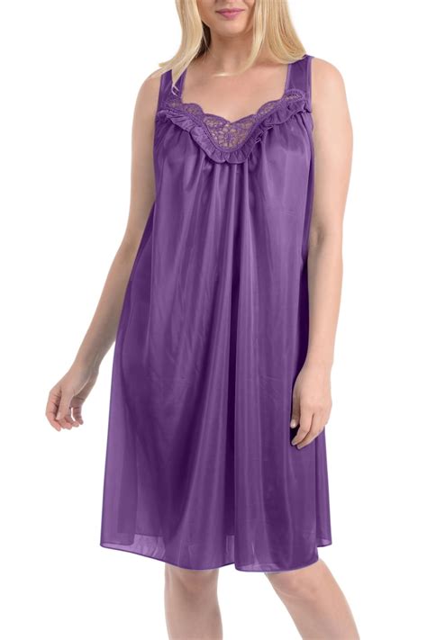 Ezi Women S Satin Silk Sleeveless Lingerie Nightgown Walmart Com