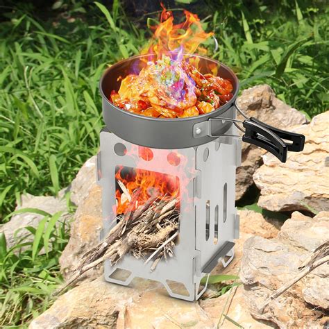 Buy Camping Wood Stove Wind Shield Folding Outdoor