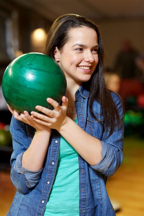 453 Young Woman Holding Bowling Ball Stock Photos Free And Royalty Free