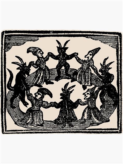 Witches Circle Dance Sticker For Sale By Bela Manson Redbubble