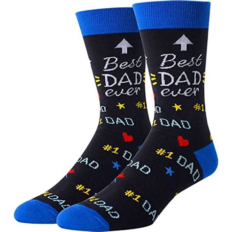Men S Funny Best Dad Socks Novelty Father Ts Happypop