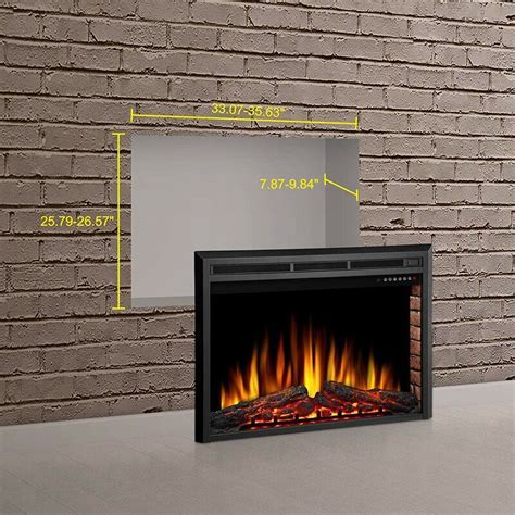 Ebern Designs Recessed Wall Mounted Electric Fireplace Insert And Reviews