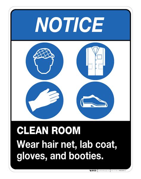 Cleanroom Signs Creative Safety Supply