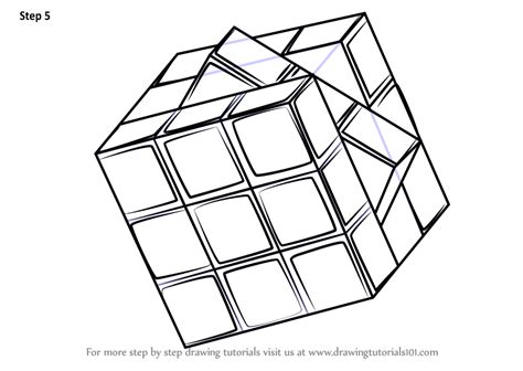 Learn How To Draw Rubiks Cube Everyday Objects Step By Step