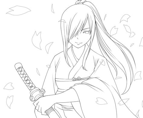 Fairy Tail Erza Coloring Pages Lukasbragato