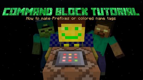 how to make prefixes or colored name tags in vanilla minecraft using scoreboards youtube