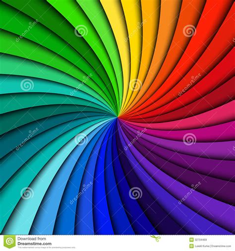 Rainbow Swirl Lollipop Realistic Illustration