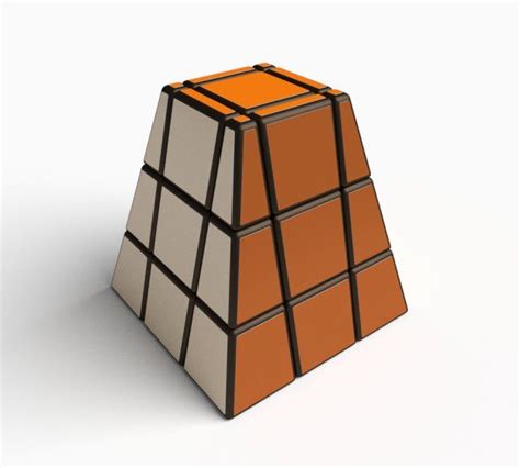 Rubik Style Pyramid Cube Puzzle 3d Model Max C4d Obj 3ds Fbx Lwo