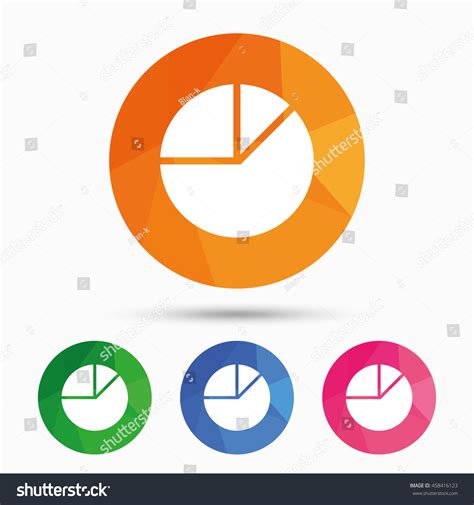 Pie Chart Graph Sign Icon Diagram Button Royalty Free Stock Vector