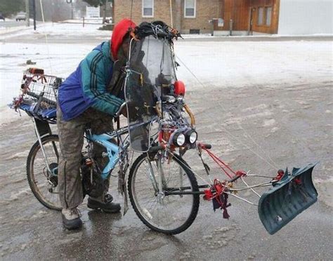 Bike Snow Plow Funny Pictures