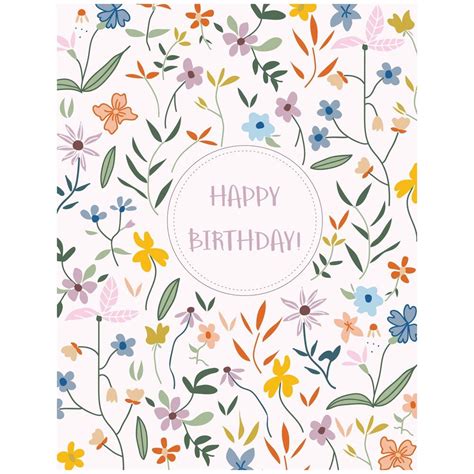 Wildflower Birthday Greeting Card Birthday Greeting Cards Birthday