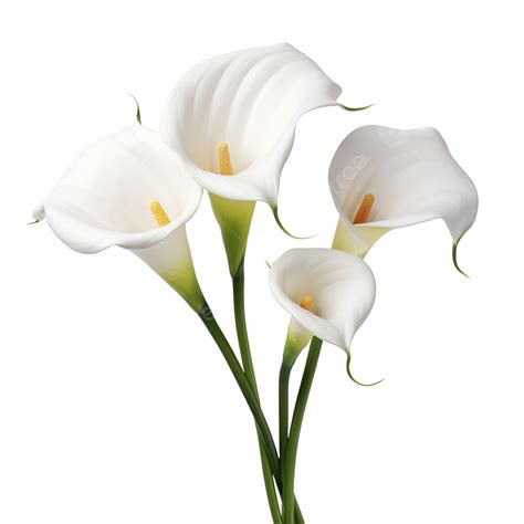 White Calla Lilies Background Border Bloom Png Transparent Image And