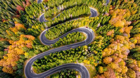 Wallpapers Hd Aerial Curved Road