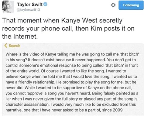 the full taylor swift kanye west phone call leaked and turns out taylor was telling the truth