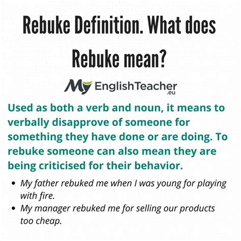 Rebuke Definition What Does Rebuke Mean