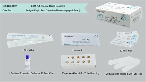 Ce Approved Singclean Antigen Testing Kit Colloidal Gold Method Rapid Diagnostic Test China