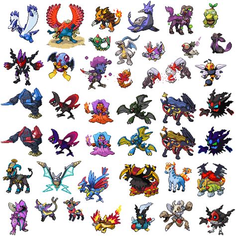 Some Of My Best Pokemon Sprites I Made In The Pastwhen I Made Fusions