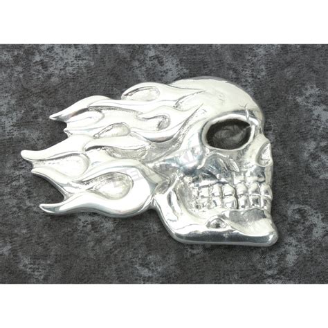 Chrome Dome Motorcycle Products Polished Aluminum Flaming Skull Air
