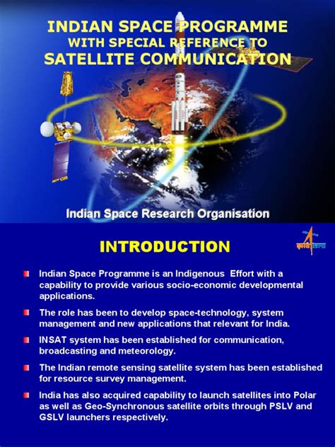 Indian Space Programme Ppt Brief Pdf Satellite Spacecraft