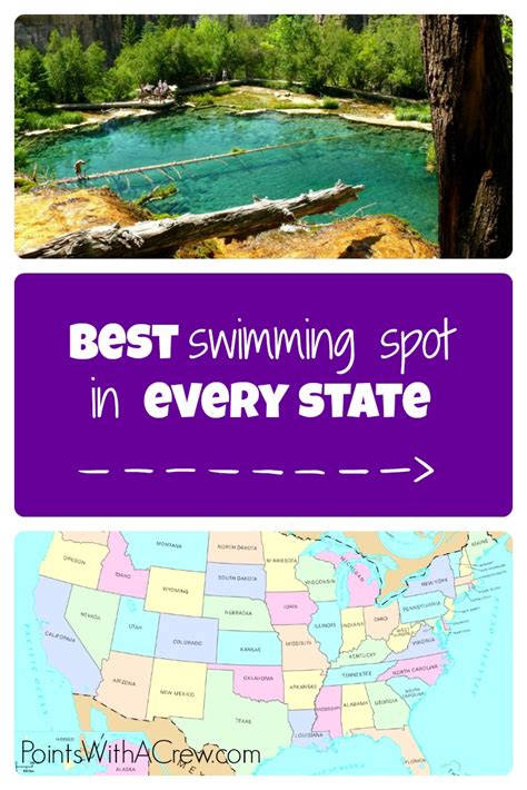 Best Swimming Spot In Every State Points With A Crew