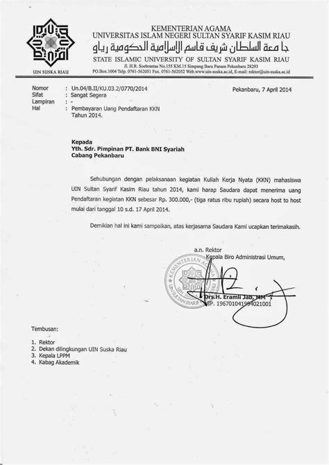 Contoh Surat Dinas Kampus RUANG SIPIL