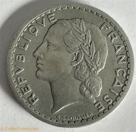 5 Francs Lavrillier 1947 9 Ouvert Monedas Mundo Francia