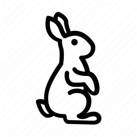 Bunny Day Easter Outline Rabbit Icon Download On Iconfinder