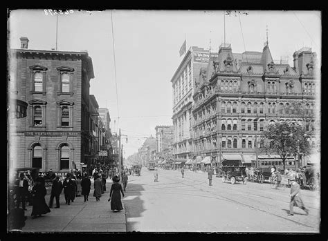 Street At Junction With Court Street Buffalo Ny Between 1900 And