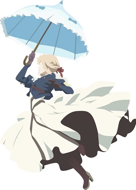 Violet Evergarden Parasol Minimalist Art Digital Art By William