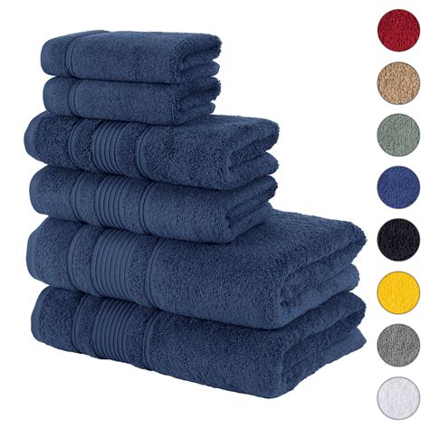 Qute Home Spa And Hotel Towels 6 Piece Towel Set 2 Bath Towels 2 Hand