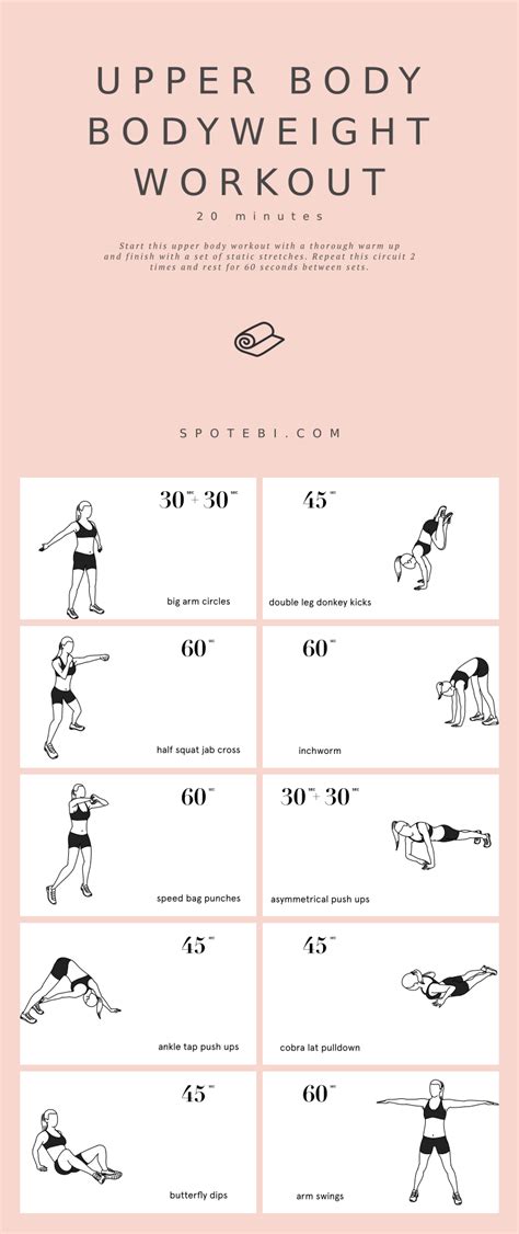 Upper Body Workout Routine No Equipment