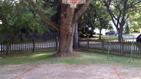 So, whether you want a safe place for your kids to play or to get them outside (and out of your hair) for some healthy exercise, a dunkstar diy backyard basketball court is the way to get you playing where you live. DIY Dirt backyard basketball court - YouTube