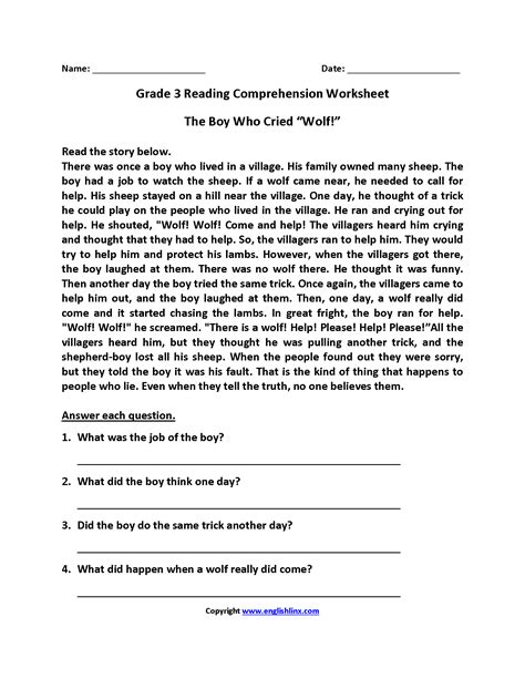 Spring Reading Activities For Third Grade Reading Comprehension
