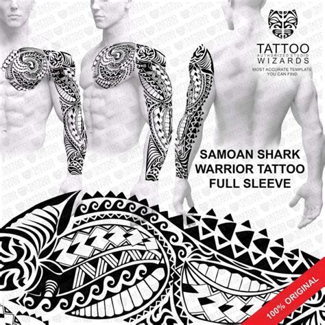 Samoan Warrior Shark Vector Tattoo Template Stencil Tattoo Wizards