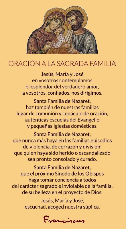 Opus Dei España On Twitter Fiesta De La Sagrada Familia Oración