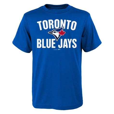 Mlb Toronto Blue Jays Youth Kids Short Sleeve T Shirt Blue Assorted